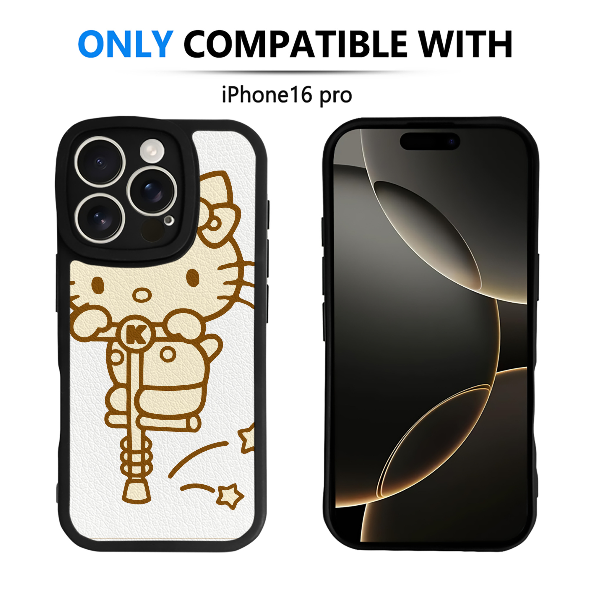 （画像用） Hello Kitty ハローキティ 【iPhone 16シリーズ対応】シリコンスマホケース（レザー調） 材質：シリコン